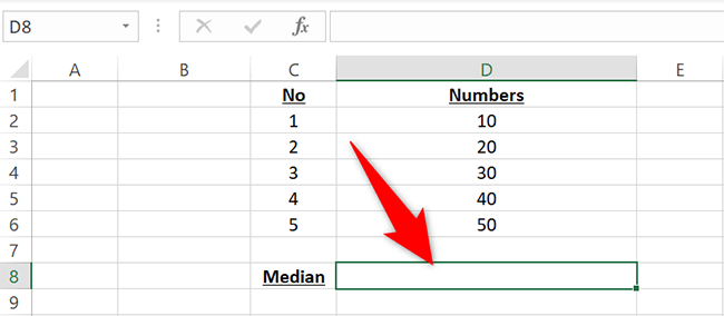 Seleccione una celda en una hoja de cálculo de Excel.