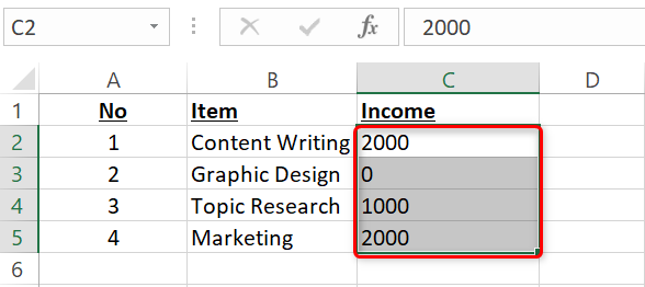 Seleccionar celdas con números en Excel.