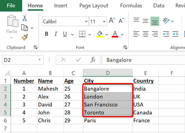 Seleccionar filas en Excel.