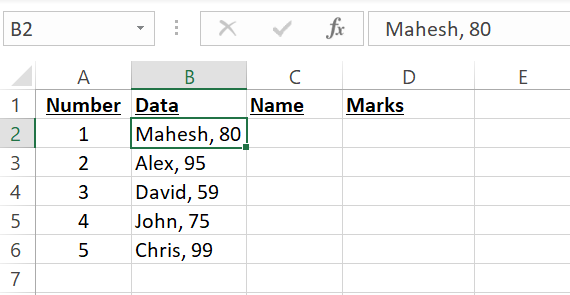 Múltiples valores en una sola celda en Excel.