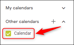 Calendario de Outlook que se muestra en Google Calendar.