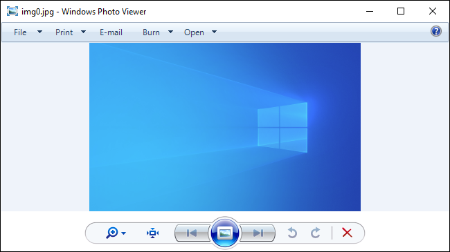 Visor de fotos clásico de Windows habilitado en Windows 10