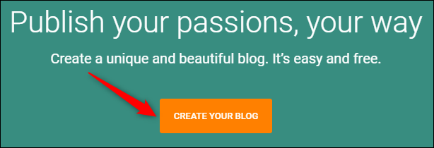 Botón Crea tu blog de Blogger.