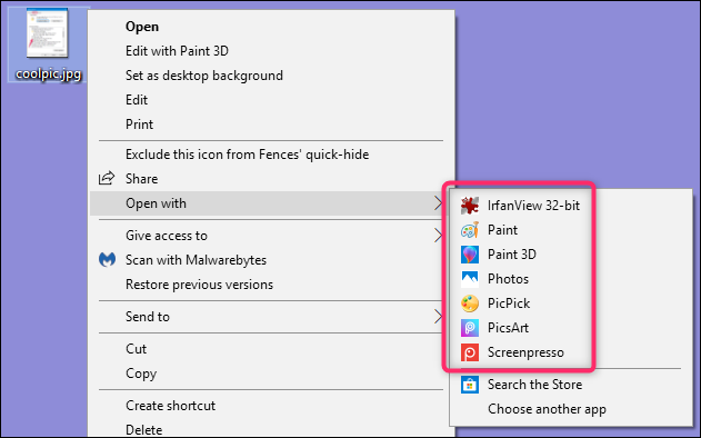 Opciones para abrir un programa en Windows