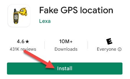 Descargar aplicación de GPS falsa.