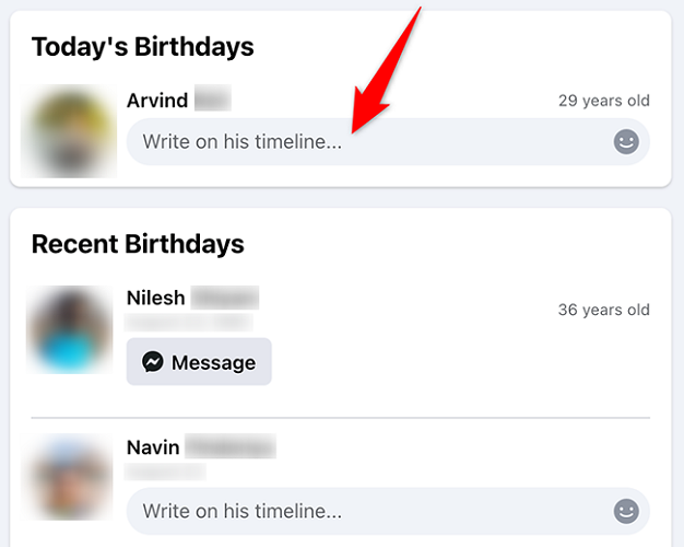 Consulta los cumpleaños de tus amigos en el sitio de Facebook.