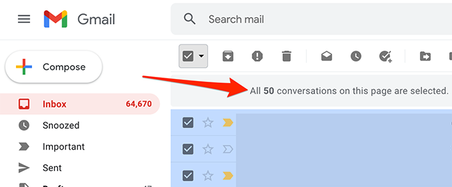 Seleccione Correo electrónico en todas las pantallas de Gmail.