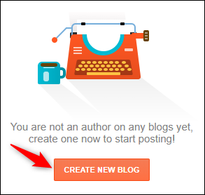 Botón crear nuevo blog de Blogger.