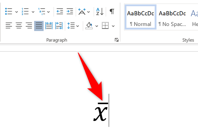 Inserte el símbolo de barra X en Word.