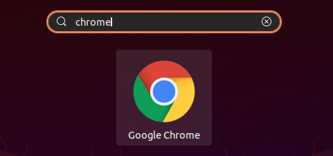 Buscar Google Chrome en GNOME