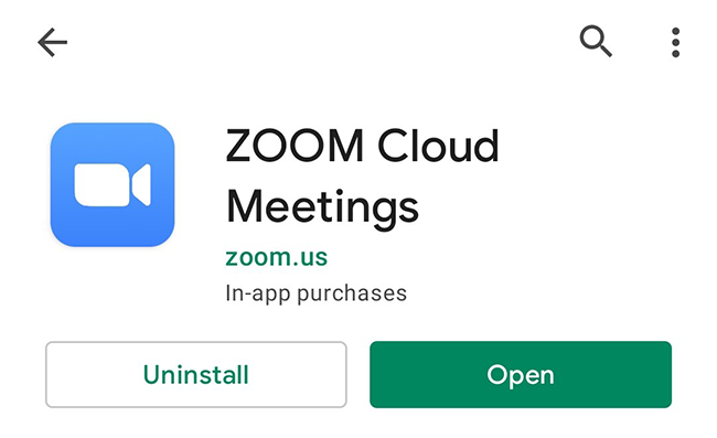 Actualizar Zoom en Android.