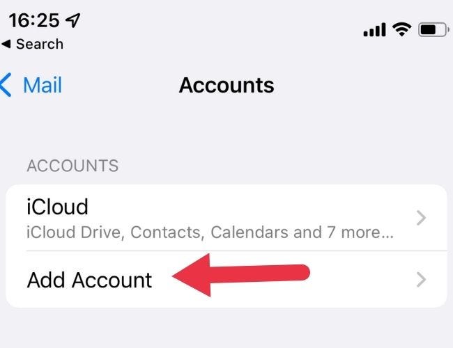 Agregar una cuenta de correo de iOS