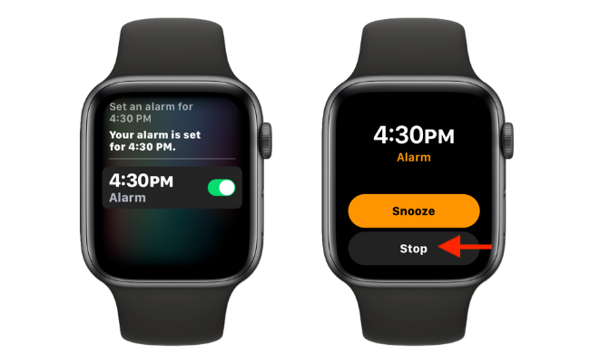 Los usuarios de Apple Watch usan Siri para configurar alarmas.