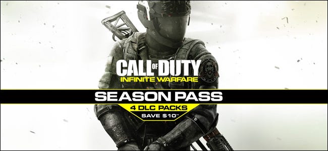 Un anuncio del pase de temporada de Call of Duty que incluye cuatro paquetes DLC.