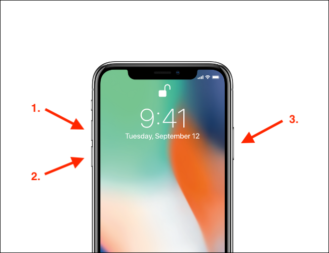Cómo forzar el reinicio de un dispositivo estilo iPhone X con una muesca y una barra de inicio