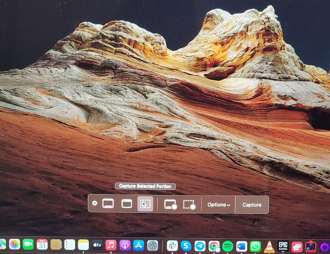 Captura parte de la pantalla en macOS