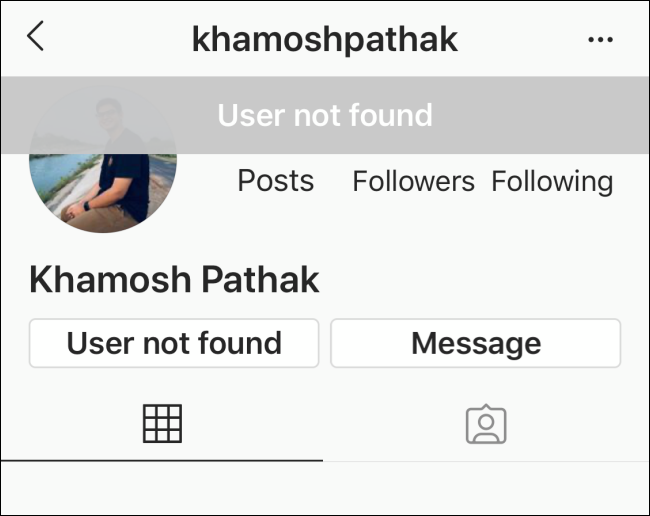 Bloquee su perfil de Instagram sin detalles en la página de perfil