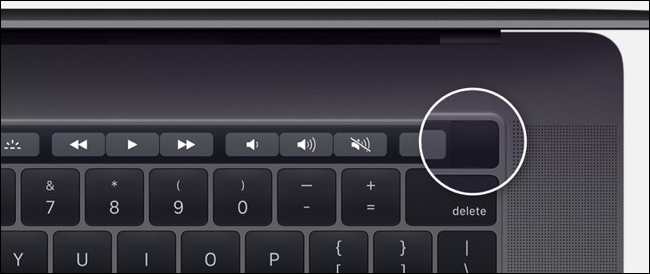 Botón de encendido en modelos MacBook Pro con Touchbar