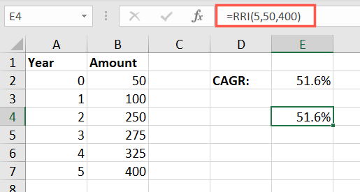 Fórmulas RRI que usan constantes en lugar de referencias de celda