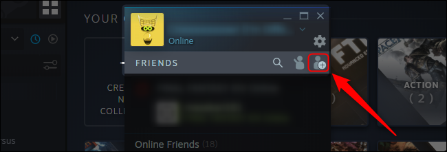 Botón para agregar amigos en Steam