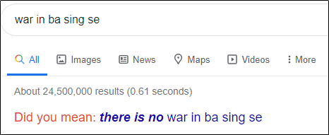 Guerra basada en los resultados de búsqueda de Google.