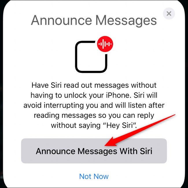Apple AirPods Pro emparejado con iPhone para usar Siri para anunciar mensajes
