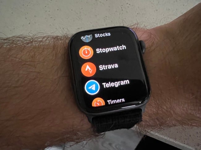 Aplicación Strava en Apple Watch