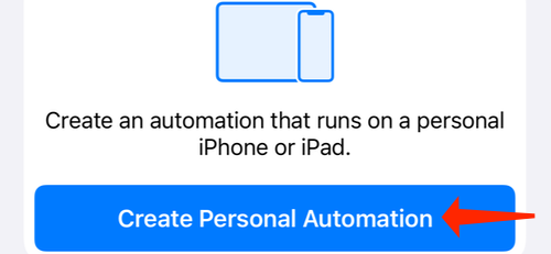 Haga clic para crear una automatización personal