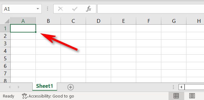 Ejemplo de celda en Microsoft Excel para Windows.