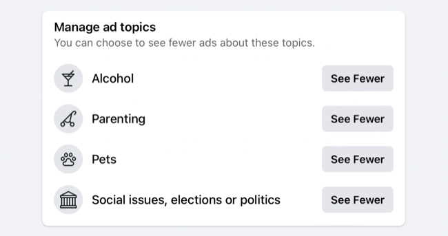 Administrar temas de anuncios en Facebook