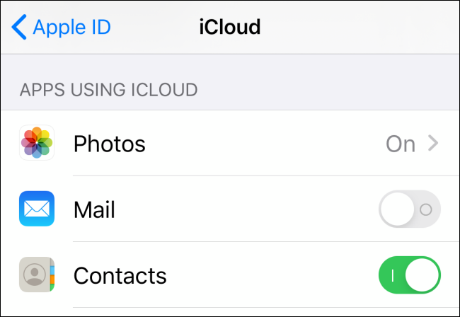 Aplicación iCloud en iPhone