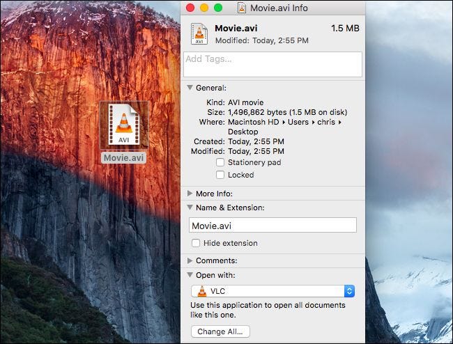 Cambiar las aplicaciones que abren tipos de archivos en Mac