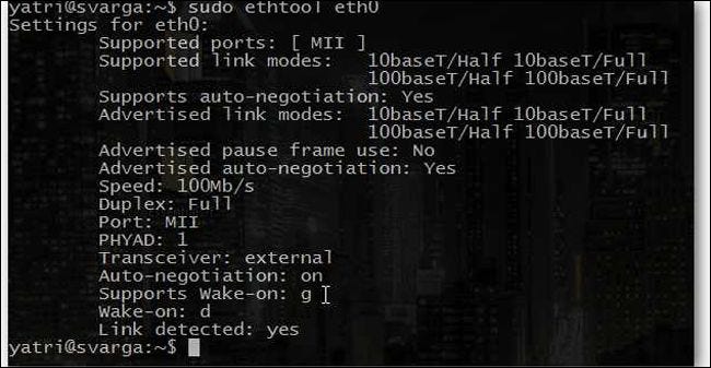 Habilite Wake on LAN en Linux usando Terminal