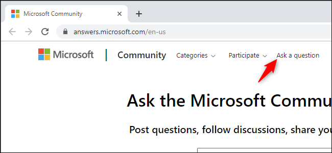 Haga una pregunta en el foro de la comunidad de Microsoft