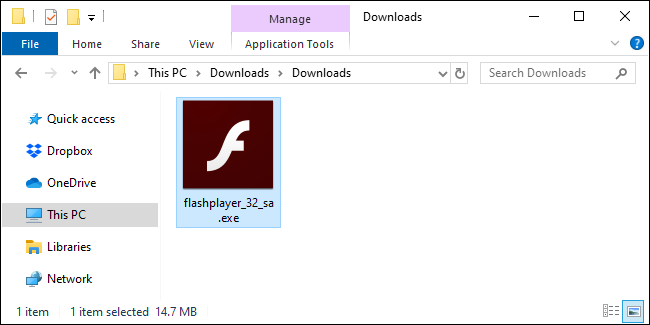Ejecute archivos EXE de Flash Player independientes