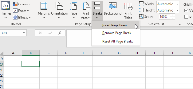 Excel - saltos de página