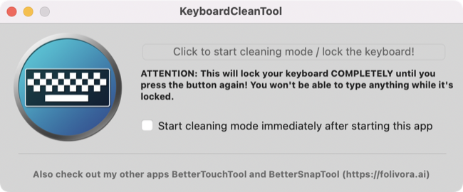 Bloquear teclas de MacBook con KeyboardCleanTool