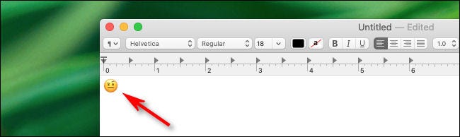 Los emoticonos se insertan en las aplicaciones de Mac.