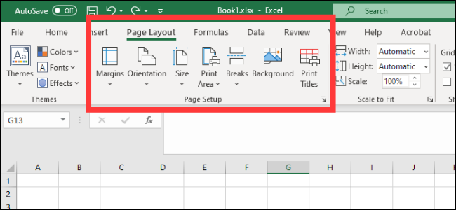 Excel - Configuración de página