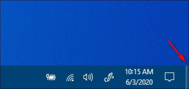 Windows 10 mostrar botón de escritorio