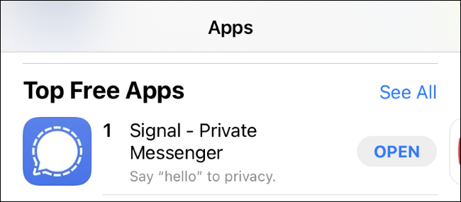 Signal se convirtió en la mejor aplicación gratuita en la App Store de iPhone.