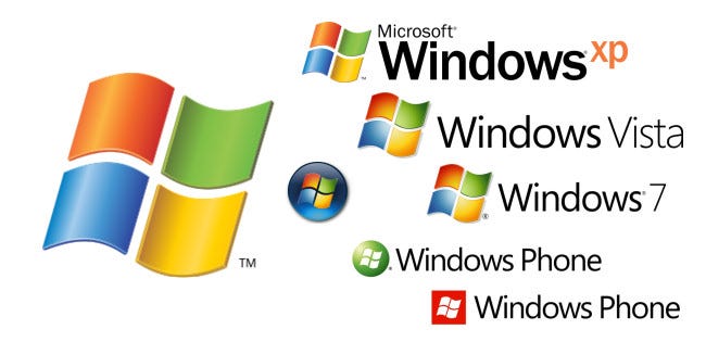 Logotipo de windows de bandera ondeante simple