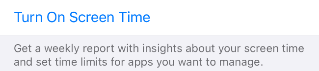 Habilitar tiempo de pantalla en iOS